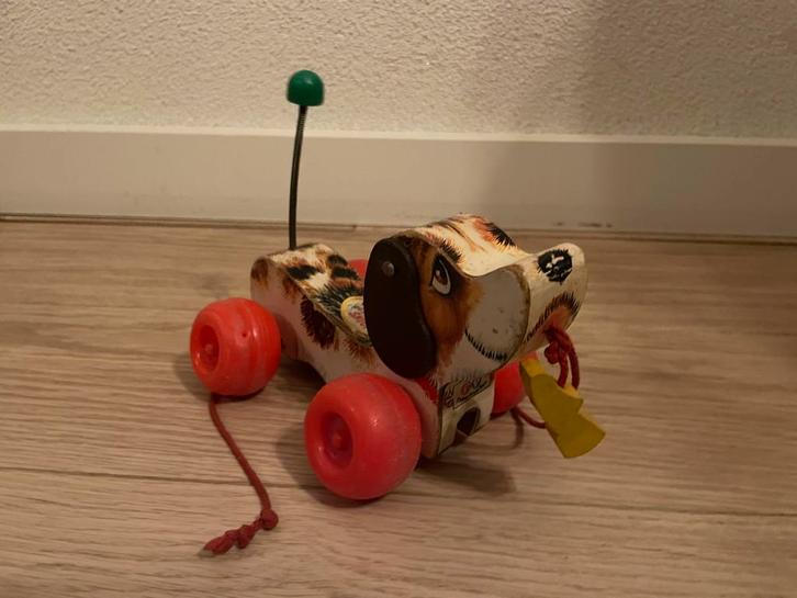 Retro Fisher Price Little Snoopy - 50 jaar oud!, Kinderen en Baby's, Speelgoed | Babyspeelgoed, Gebruikt, Overige typen, Met wieltjes