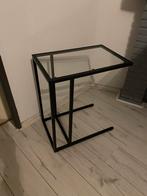 Bijzettafel, Ophalen, 50 tot 100 cm, Glas, Zo goed als nieuw