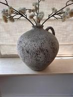 Grijs/ taupe vaas (mag met decoratie), Ophalen, Steen, Gebruikt, Overige kleuren