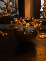 Gouden vaas met vogeltjes, Huis en Inrichting, Woonaccessoires | Vazen, Overige kleuren, Aardewerk of Porselein, Nieuw, Ophalen of Verzenden