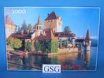Slot Oberhofen Thunsee Zwitserland 1000 st nr. 1611, Ophalen, 500 t/m 1500 stukjes, Zo goed als nieuw, Legpuzzel
