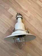 Vintage Scheepslamp - Industrieel Design, Ophalen of Verzenden, Gebruikt, Glas, Minder dan 50 cm