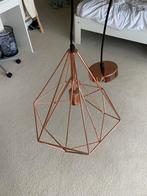 Koperkleurige hanglamp model diamant, Huis en Inrichting, Lampen | Hanglampen, Ophalen of Verzenden, Gebruikt, Minder dan 50 cm