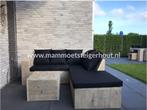 Steigerhout Hoekbank Tuinbank Lounge set Loungebank Tuinset, Verzenden, 6 zitplaatsen, Hocker, Steigerhout