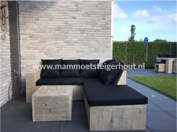 Steigerhout Hoekbank Tuinbank Lounge set Loungebank Tuinset beschikbaar voor biedingen