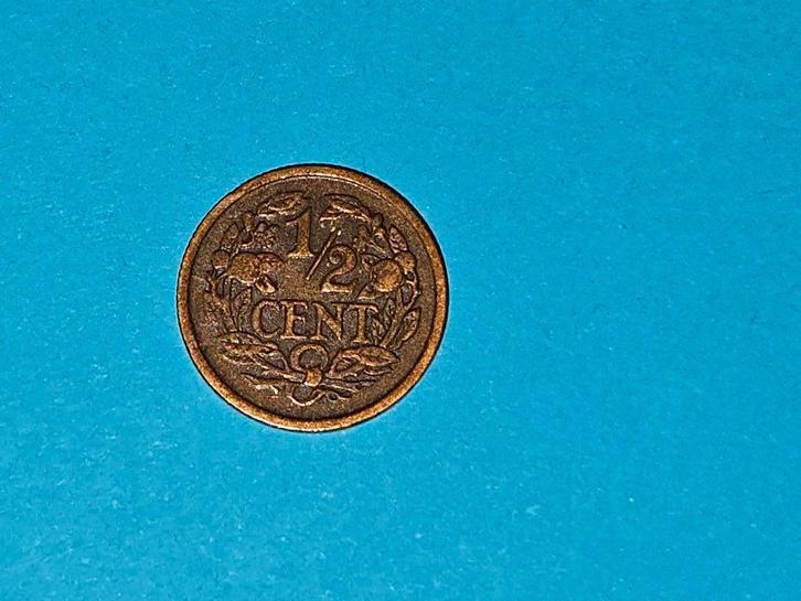 Halve cent 0,5 cent 1928, Postzegels en Munten, Munten | Nederland, Losse munt, Overige waardes, Koningin Wilhelmina, Ophalen of Verzenden