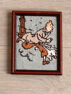 Hergé Kuifje Bobbie naaiwerk ingekaderd Tintin broderie, Verzenden, Kuifje, Zo goed als nieuw, Beeldje of Figuurtje