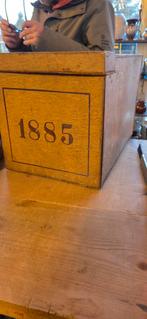 Vintage IJzeren Kist - Authentiek & Uniek!, Ophalen, Minder dan 50 cm, Gebruikt, Minder dan 50 cm