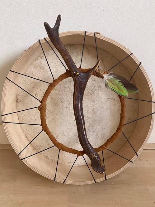 Sjamanendrum, Gekkig-geitje 38 cm, Muziek en Instrumenten, Percussie, Nieuw, Ophalen of Verzenden