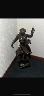 Zwaar bronzen beeld – La Force Domptée – ca. 1900, Antiek en Kunst, Antiek | Koper en Brons, Ophalen