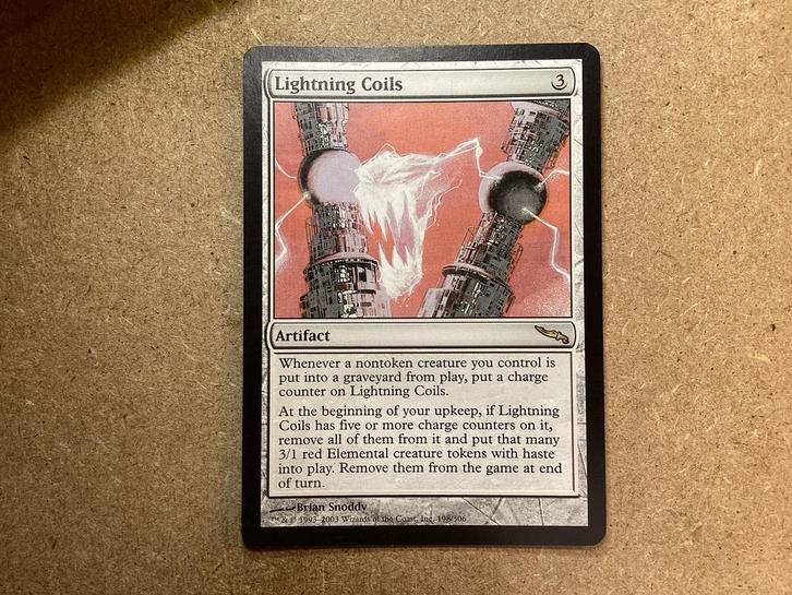 1x Lightning Coils [198/306] (Excellent), Hobby en Vrije tijd, Verzamelkaartspellen | Magic the Gathering, Zo goed als nieuw, Losse kaart