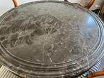 Antieke marmeren tafel met mahonie onderstel, Antiek en Kunst, Ophalen