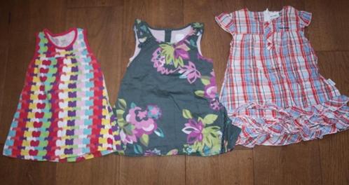 3 Merk Zomerjurkjes Name It, Mexx en Blue Seven (74-80), Kinderen en Baby's, Babykleding | Maat 74, Zo goed als nieuw, Meisje