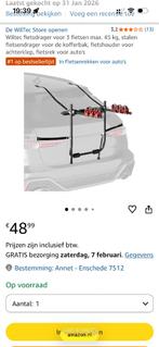 Fietsendrager voor auto zonder trekhaak, Auto diversen, Fietsendragers, Ophalen, 3 fietsen of meer, Nieuw, Achterklepdrager