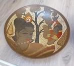 Vintage Indiase messing wandbord /schaal, Antiek en Kunst, Antiek | Koper en Brons, Verzenden