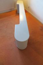 Grijze  Auping Auronde achterwand met 2 kastjes, Ophalen, Overige materialen, Gebruikt, Tweepersoons