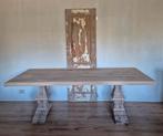 Klooster tafel onbehandeld 240 cm bij 102 cm, Huis en Inrichting, Tafels | Eettafels, Ophalen, Zo goed als nieuw