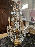 Vintage Kristal Girandole Tafellamp, Huis en Inrichting, Lampen | Tafellampen, Glas, Klassiek design kristal Hollywood Regency