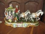 gräfenthal GDR porceleinen paarden koets  handbeschilderd, Antiek en Kunst, Antiek | Porselein, Ophalen of Verzenden