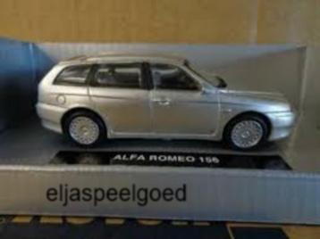Modelauto 1:43 Alfa Romeo 156 zilvergrijs schaalmodel beschikbaar voor biedingen