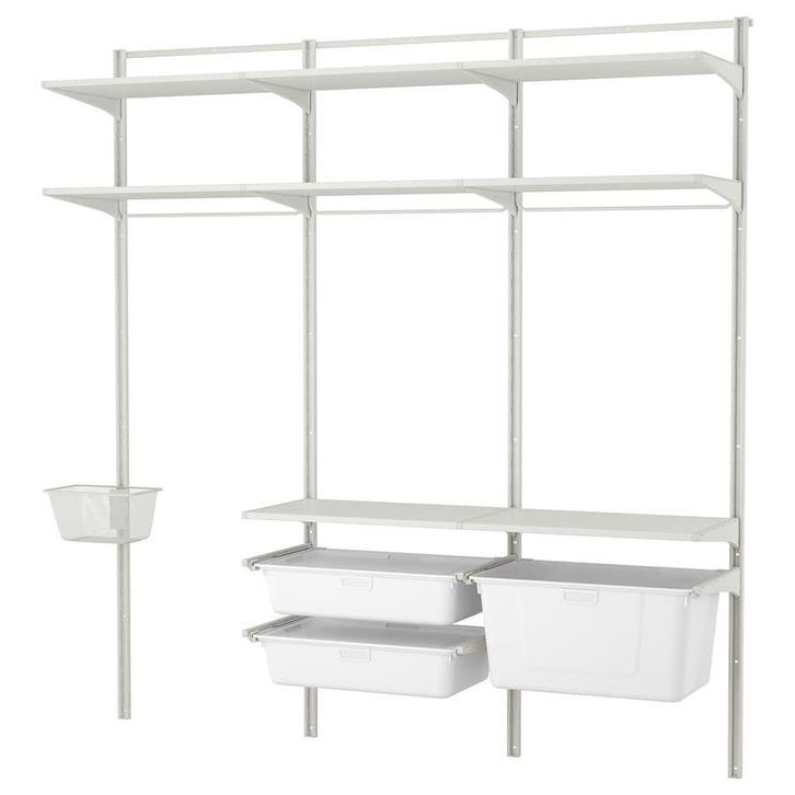 Witte open kast, ikea Algot modulair wit, Huis en Inrichting, Kasten | Stellingkasten, Zo goed als nieuw, Ophalen