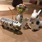 Cloisonné Beeldjes - Aap, Tijger en Konijn, Ophalen of Verzenden