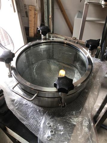RVS GLAS sanitair mangat luik bier brouwen tank procestank  beschikbaar voor biedingen