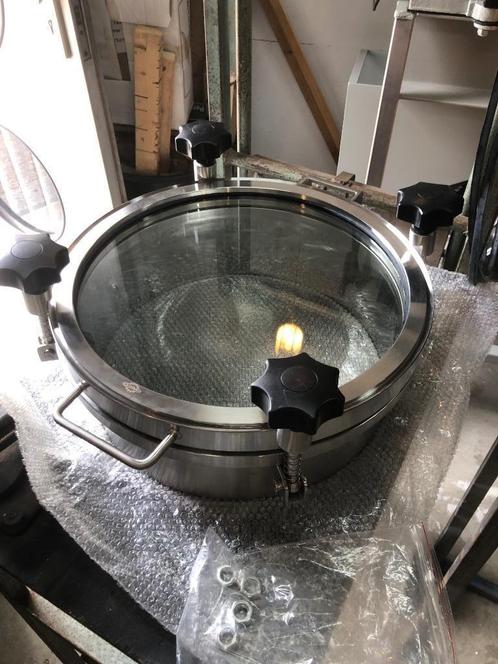 RVS GLAS sanitair mangat luik bier brouwen tank procestank, Hobby en Vrije tijd, Overige Hobby en Vrije tijd, Nieuw, Ophalen