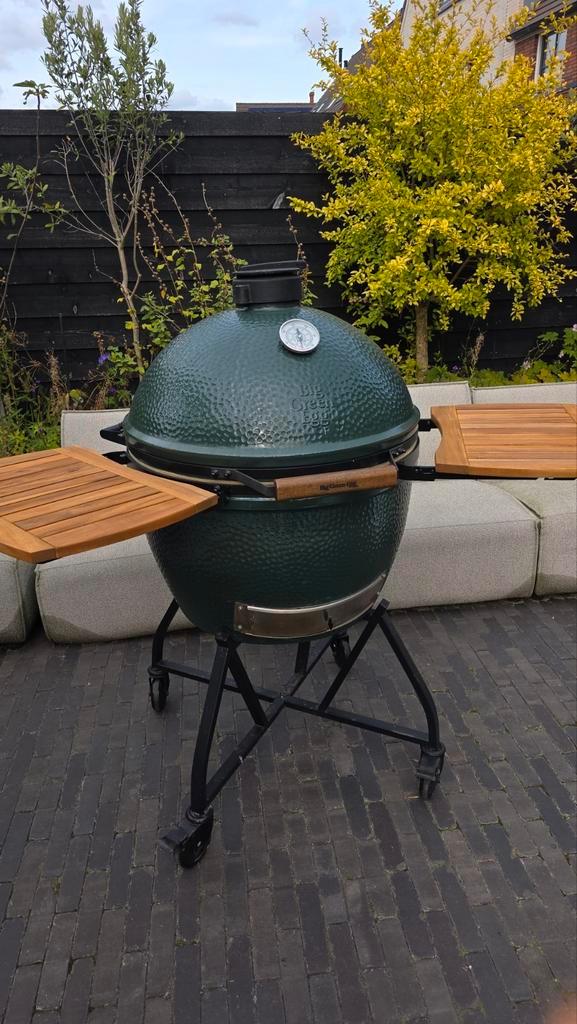 Big Green Egg XL complete + Spit & Veel Accessoires, Tuin en Terras, Houtskoolbarbecues, Zo goed als nieuw, Ophalen