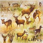 Servetten decoupage/bullet journal * Herten L1871, Verzenden, Nieuw, Materiaal