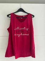 C&A rode pyjamatop met tekst, Kleding | Dames, Pyjama's, C&A, Ophalen of Verzenden, Zo goed als nieuw, Maat 46/48 (XL) of groter