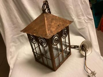 Art Deco.Zwaar koperen Lantaarnlamp. Amsterdamse School.1920 beschikbaar voor biedingen