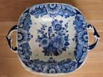 Delfts blauwe Sier­schaal met handgrepen – Fraai Bloemmotief, Antiek en Kunst, Antiek | Keramiek en Aardewerk, Ophalen of Verzenden