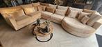 Zand Beige Velvet Hoekbank - Zeer Netjes!, Huis en Inrichting, Banken | Bankstellen, 100 tot 125 cm, Hoekbank, 300 cm of meer