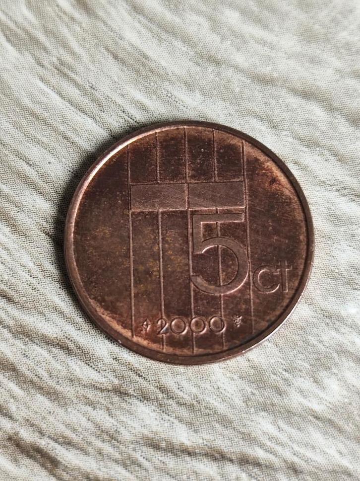 Nederland 5 Cent 2000 – Beatrix – Laatste Guldenjaren, Postzegels en Munten, Munten | Nederland, Koningin Beatrix, Ophalen