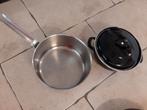grote steelpan en kleine braadpan als nieuw!!, Ophalen, Zo goed als nieuw, Koekenpan of Braadpan