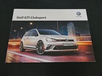 Brochure Volkswagen Golf GTI Clubsport 2016 beschikbaar voor biedingen