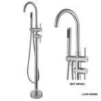 Luca Vasca vrijstaande badmengkraan,  geborsteld mat nikkel, Niet ingevuld, Niet ingevuld, Nieuw, Ophalen of Verzenden