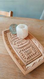 Dienblad met houtsnijwerk, Ophalen of Verzenden, Zo goed als nieuw, Rechthoekig, Hout