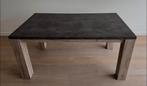 Eettafel 160 en salontafel met 2 lades betonlook, Ophalen, Gebruikt, 50 tot 100 cm, 150 tot 200 cm