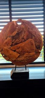 Houten Ornament met Metalen Standaard & Gedroogde Toef, Ophalen