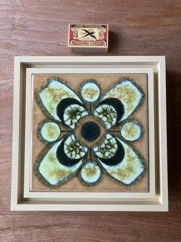 Vintage Friedland deurgongbel met keramiek tegel groen bloem beschikbaar voor biedingen