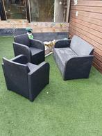 Tuinsetje, Tuin en Terras, 4 zitplaatsen, Kunststof, Gebruikt, Ophalen of Verzenden