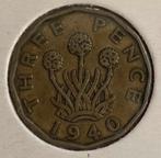 3 pence Engeland 1940, Ophalen of Verzenden