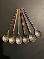 Theelepeltjes met emaille (Vintage, scandinavisch), Ophalen of Verzenden