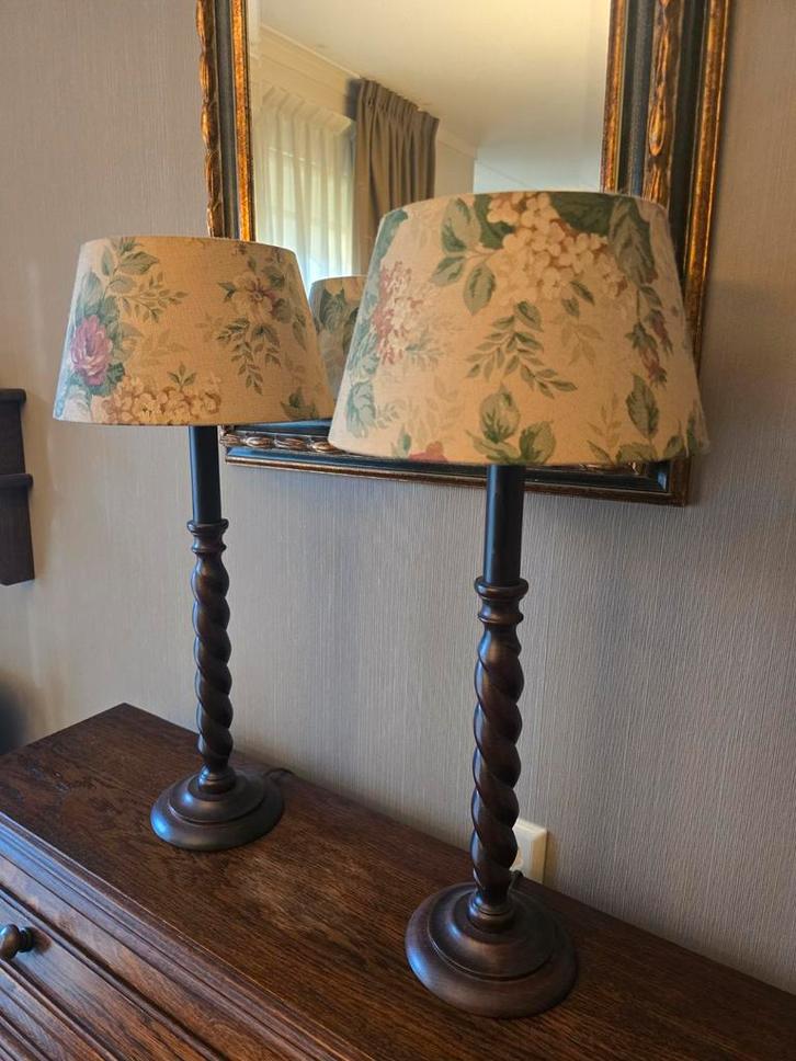 Vintage Lampen Set met Bloemenkap, Antiek en Kunst, Antiek | Lampen, Ophalen of Verzenden