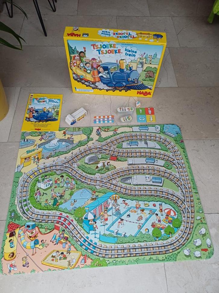 Haba Tsjoeke tsjoeke kleine trein, Hobby en Vrije tijd, Gezelschapsspellen | Bordspellen, Gebruikt, Een of twee spelers, Drie of vier spelers