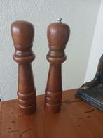 Vintage set grote pepermolen en zoutvat jaren 60, Ophalen of Verzenden, Gebruikt