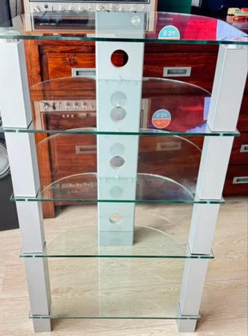 Hifi meubel glas en aluminium (izgst) beschikbaar voor biedingen