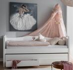 Emma kajuitbed/bedbank (met lades) - 90x200 - Wit, Niet ingevuld, Niet ingevuld, Nieuw, Ophalen of Verzenden